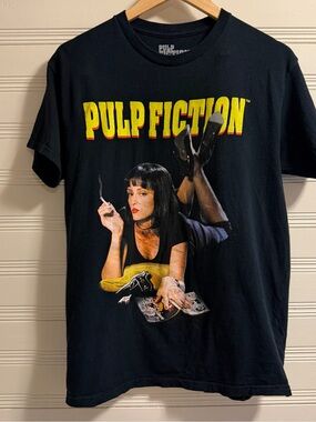 Pulp Fiction Graphic Tee Black Medium Official Miramax Licensed